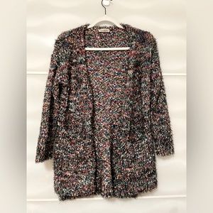 Ciao Milano multi colour knit cardigan with gold fibers size medium with pockets